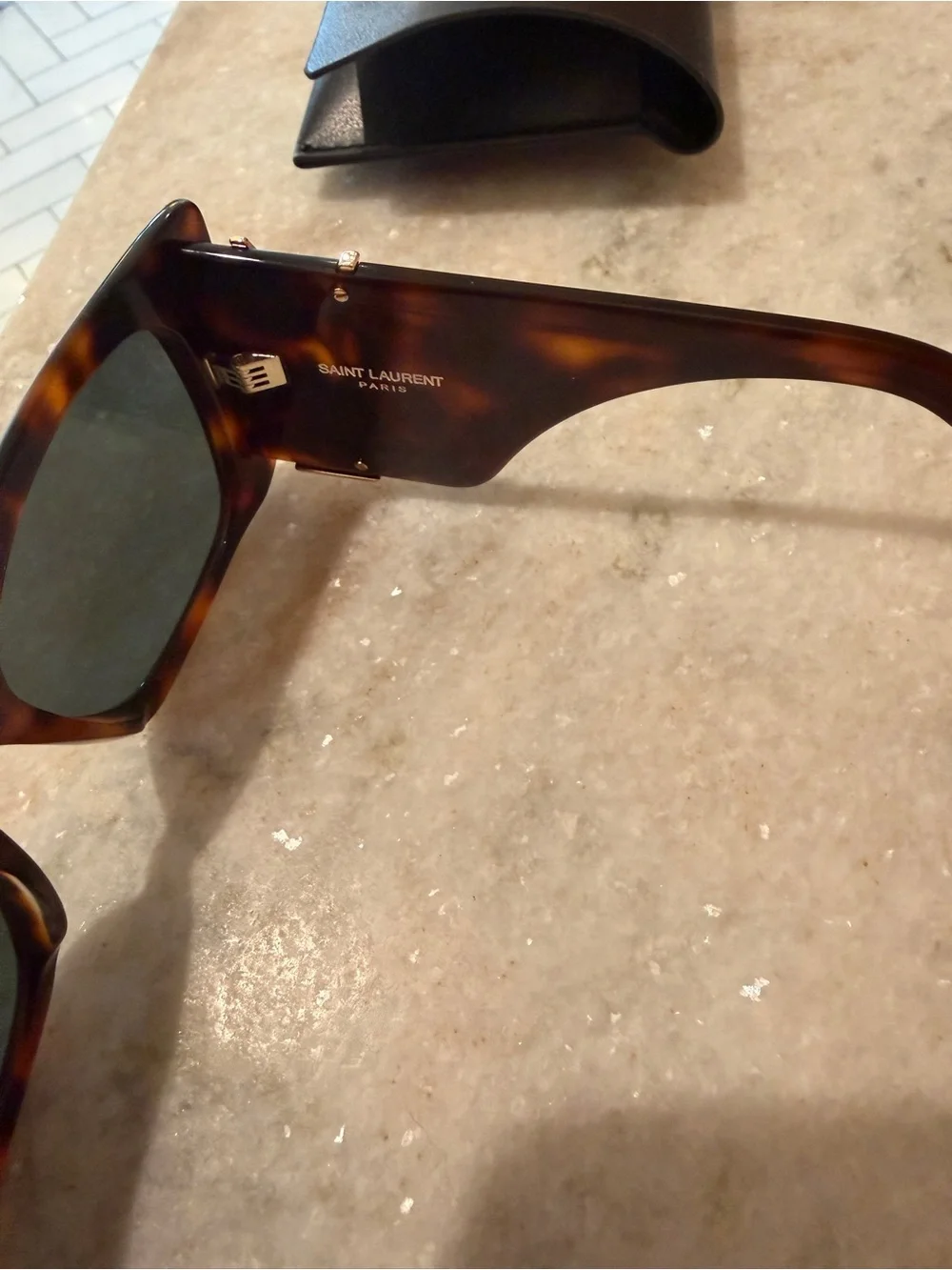 Saint Laurent sunglasses: SL M119 BLAZE - MEDIUM HAVANA AND LIGHT GOLD